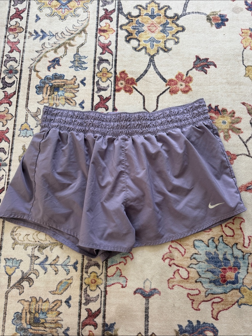 Nike Women's Lavender-Gray Athletic Running Shorts